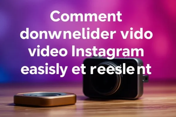 Comment télécharger vidéo instagram facilement et rapidement