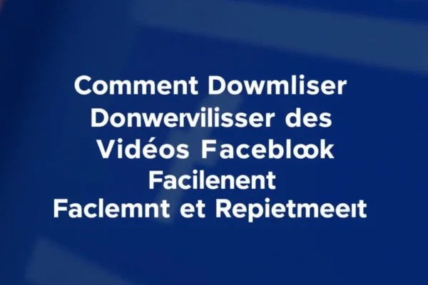 Comment Télécharger des Vidéos Facebook Facilement et Rapidement