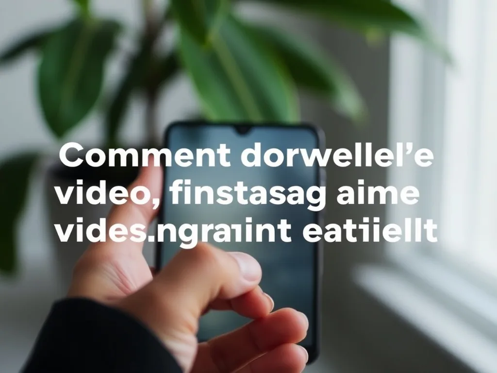 Comment télécharger vidéo Instagram facilement et rapidement