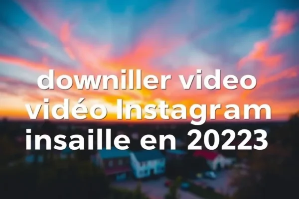 Télécharger vidéo Instagram facilement en 2023