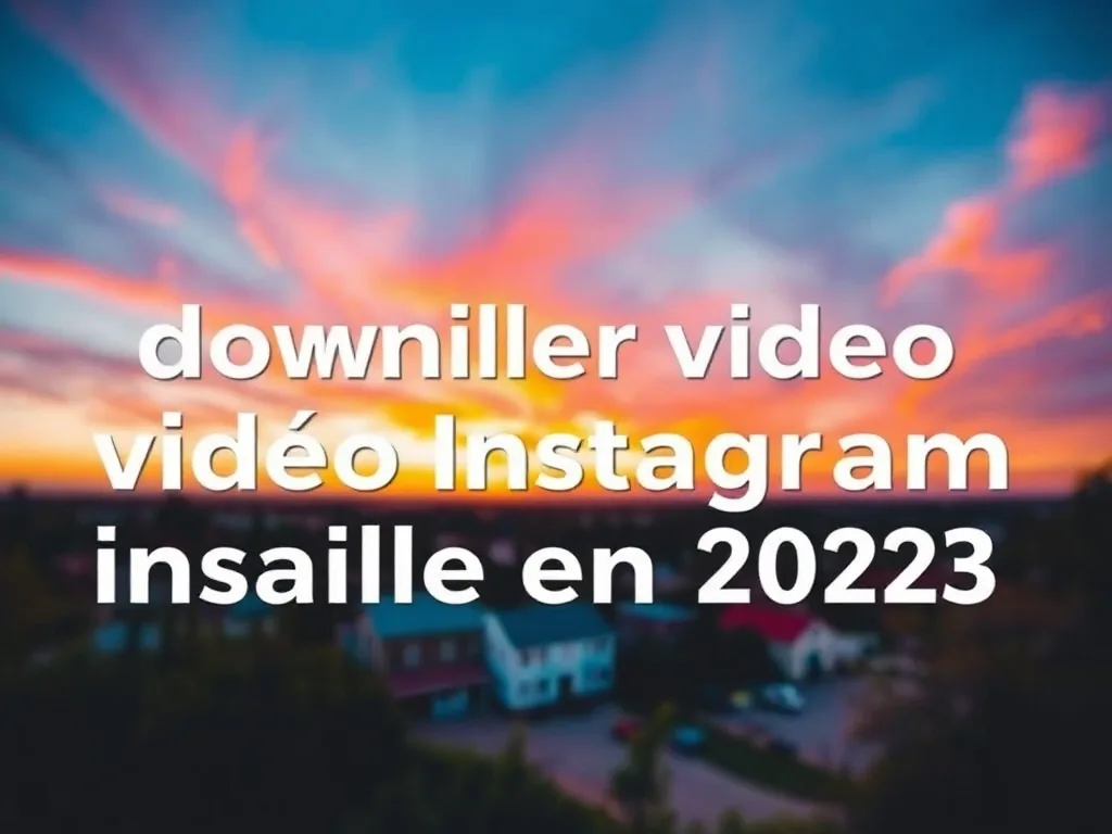 Télécharger vidéo Instagram facilement en 2023